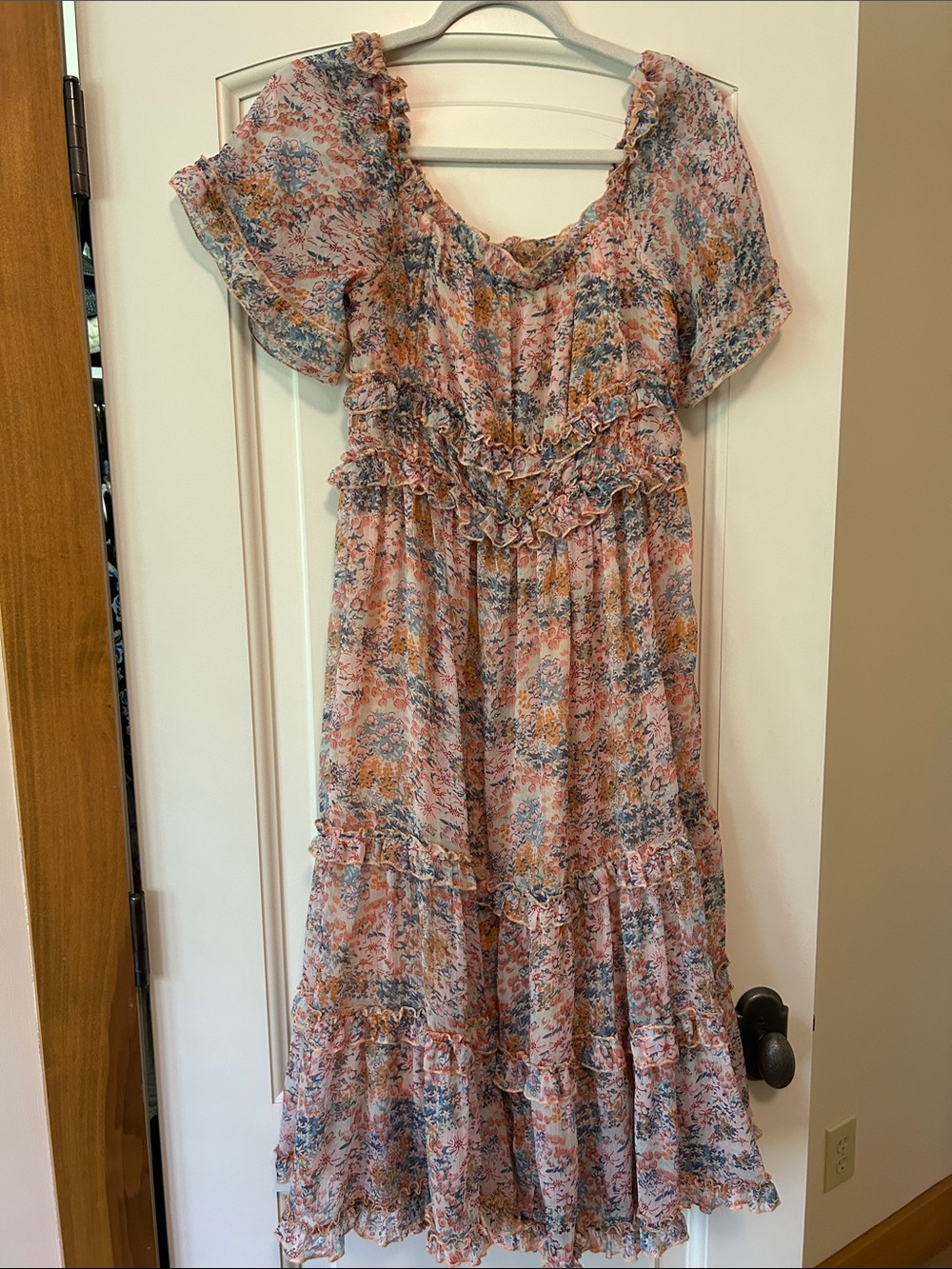 LOVE the label special occasion Waterlily Pastel Floral midi dress
